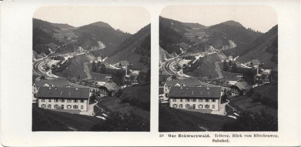 Triberg Blick auf den Bahnhof 1904