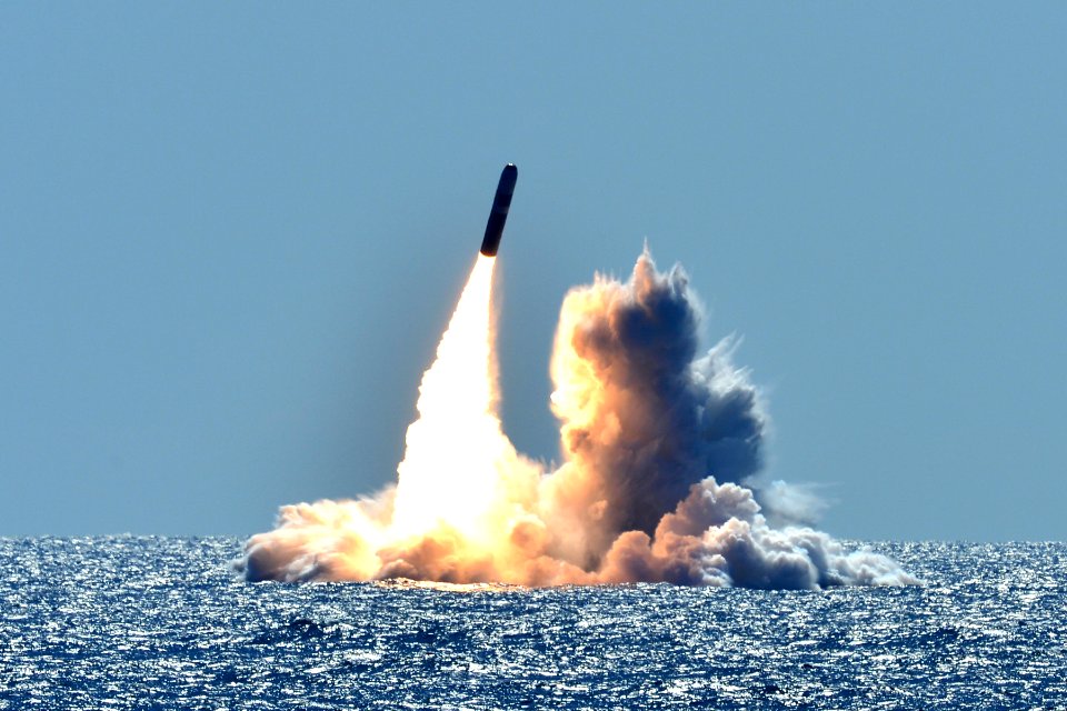 Trident II D5 launches from the USS Nebraska (SSBN 739), March 26, 2008