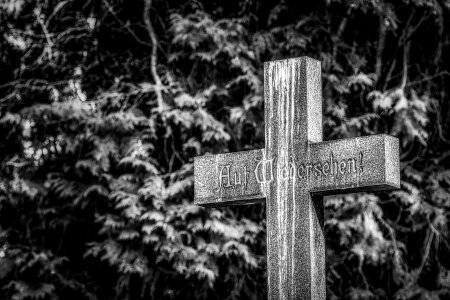 Death symbol gray cross