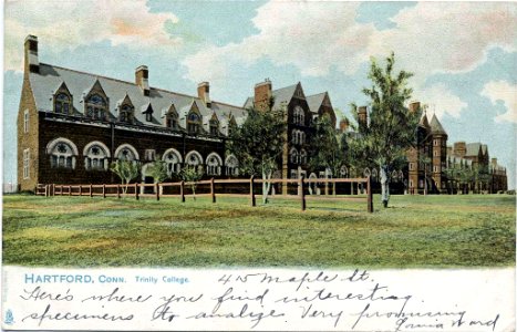 Trinity College, Connecticut, in 1905 Postcard