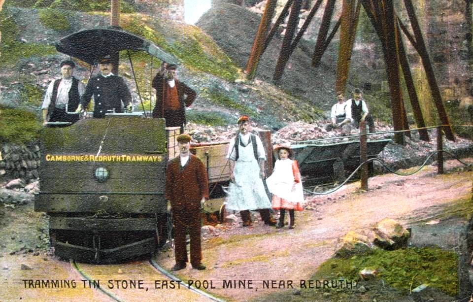 Trimming tin stone, East Pool Mine