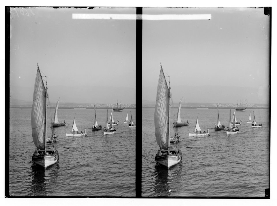 Tripoli. Boats meeting steamer in harbour. LOC matpc.02119