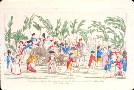 Triomphe de l'Armeé Parisienne réunis au Peuple a son retour de Versailles á Paris le 6 Octobre 1789 LCCN91480953
