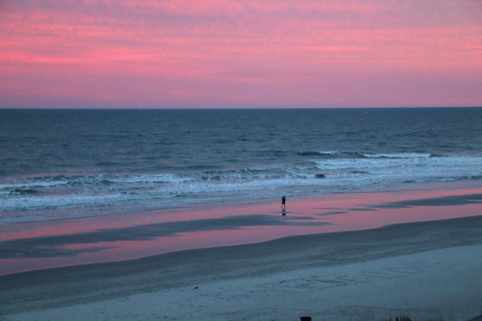 Nature beach sunset photo