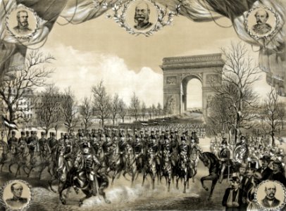 Triumphal entry into Paris., by the German army
