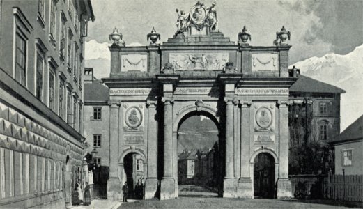 Triumphpforte in Innsbruck um 1898