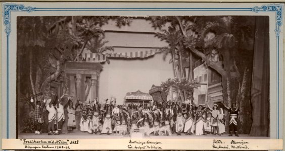 Trollkarlen vid Nilen, Olympiateatern 1900. Föreställningsbild - SMV - H13 012