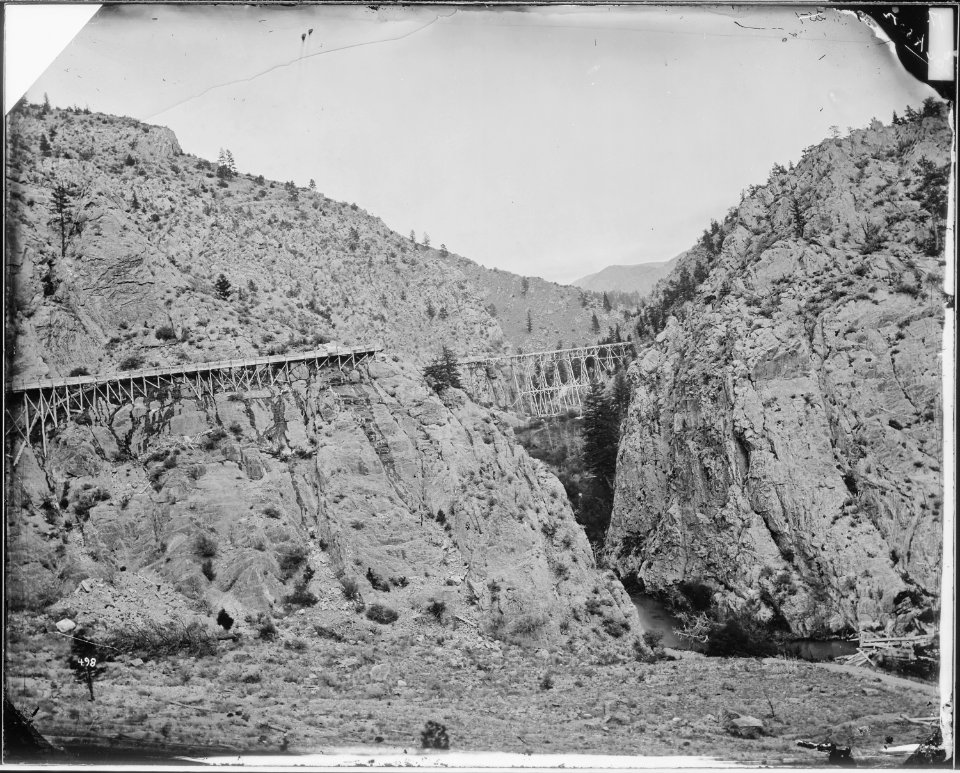 Trout Creek Flume, near Helena. Madison County, Montana - NARA - 516624