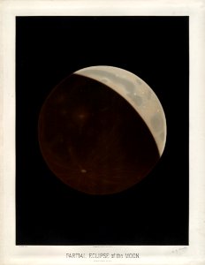 Trouvelot - Partial eclipse of the moon - 1874 photo