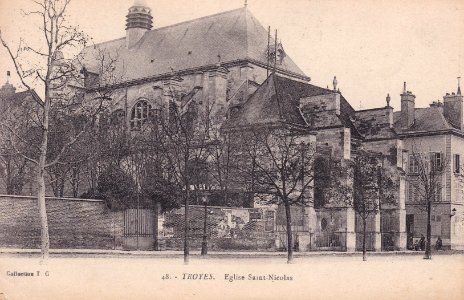 Troyes - Eglise Saint-Nicolas (CP TG) photo