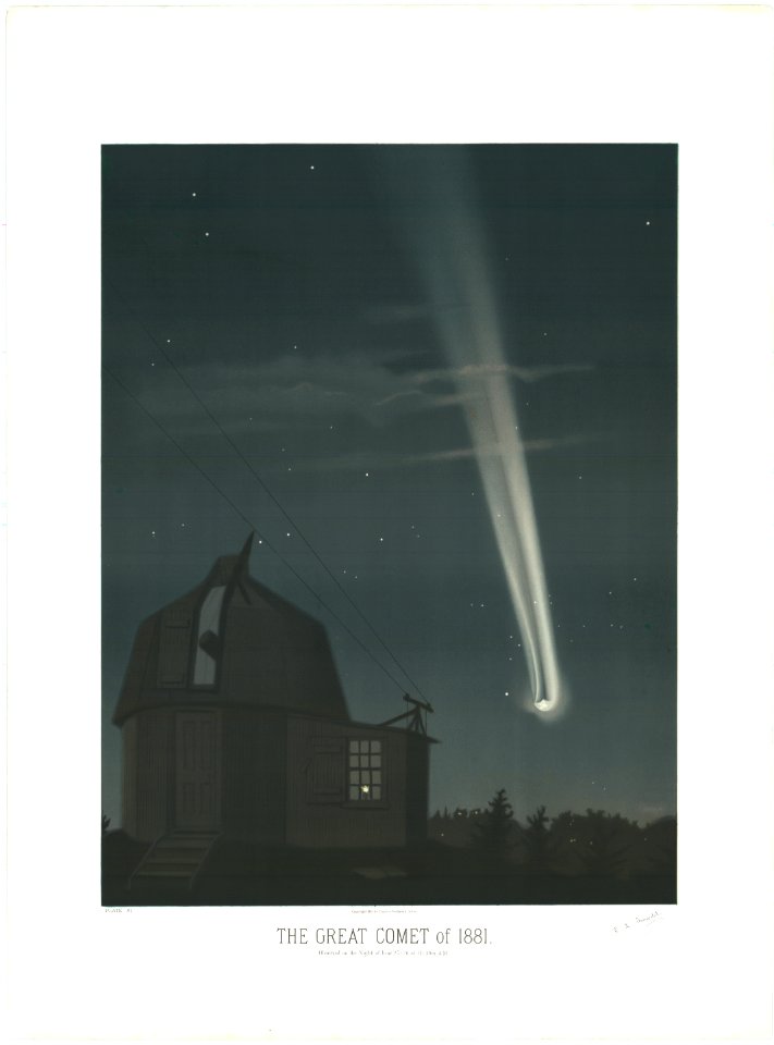 Trouvelot - The Great Comet of 1881