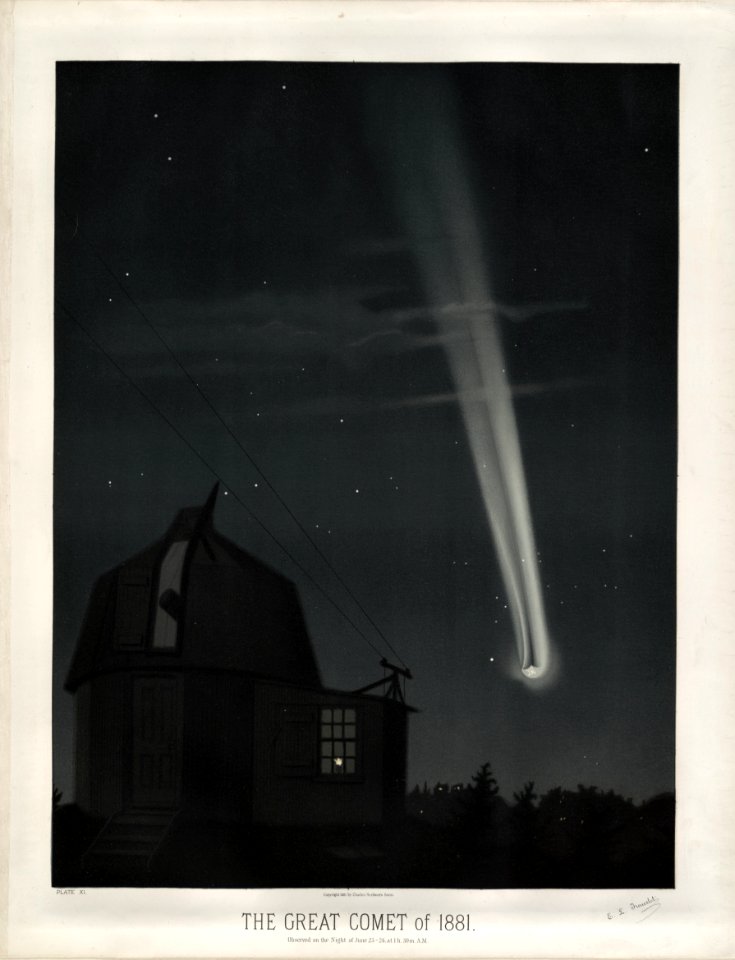 Trouvelot - The great comet of 1881 - 1881