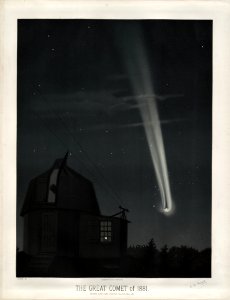 Trouvelot - The great comet of 1881 - 1881