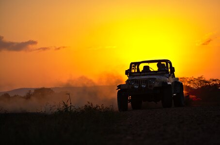 Sunset dusk motor sport