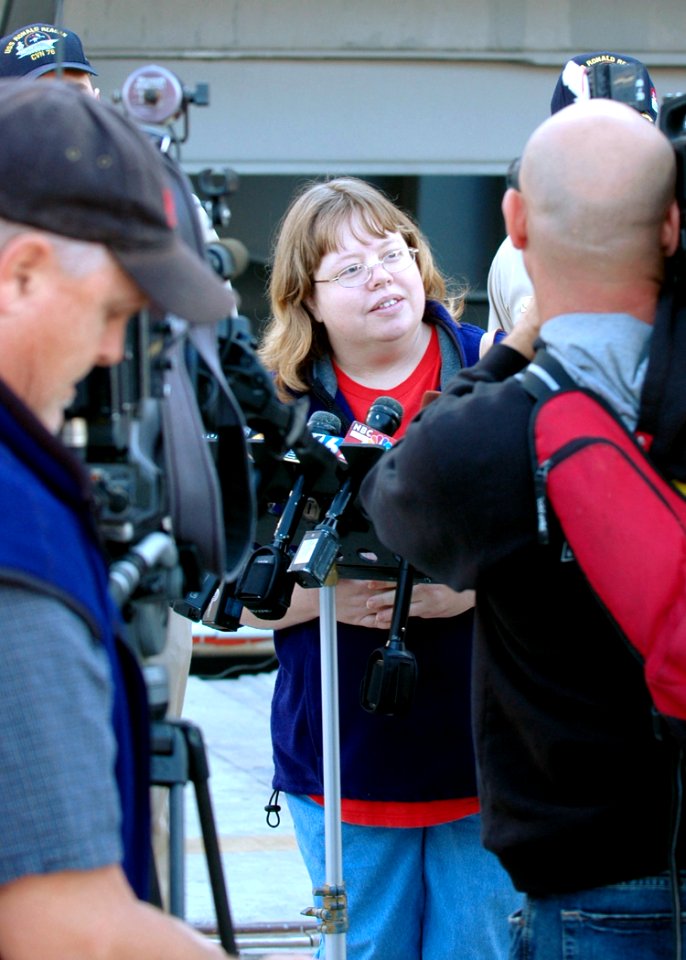 Trudy Lafield Addresses the Media DVIDS82333