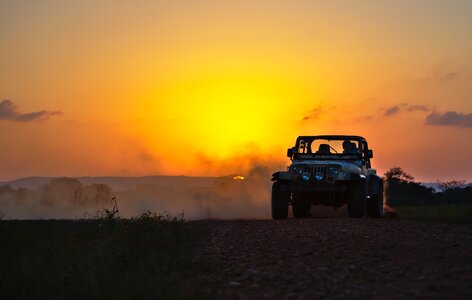Sunset dusk motor sport