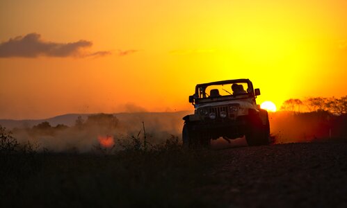 Sunset dusk motor sport