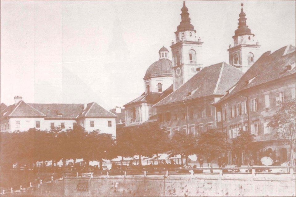 Tržnica in Pogačarjev trg 1890