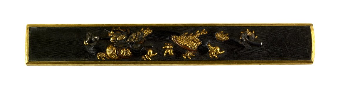 Tsuchiya Yasuchika - Kozuka with a Dragon Holding a Jewel - Walters 51865