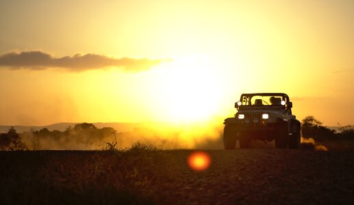 Sunset dusk motor sport