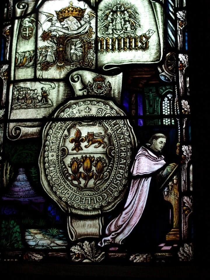 Stained glass religion window