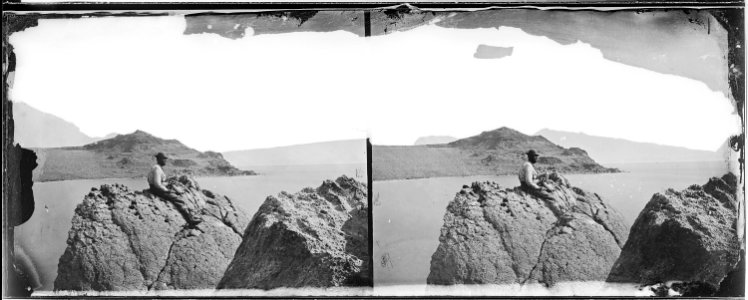 Tufa Domes and Steamboat Rock, Pyramid Lake - NARA - 519584