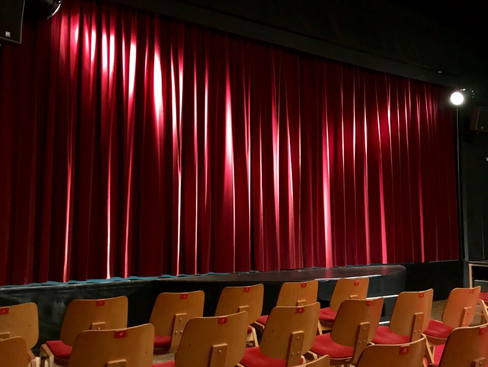 Opera curtain spotlight