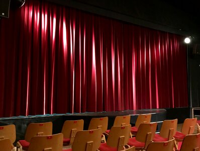 Opera curtain spotlight photo
