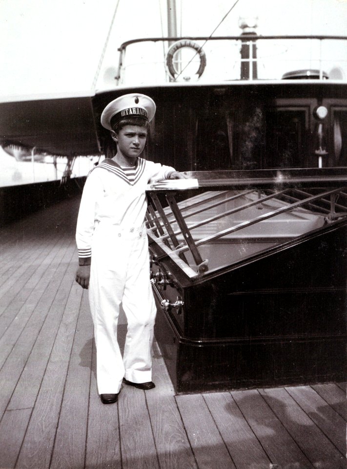 Tsarevich of Russia Alexei Nikolaevich on board the Imperial Yacht Standart
