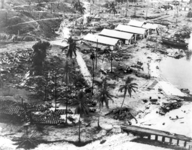 Tulagi seaplane base aerial August 1942 photo