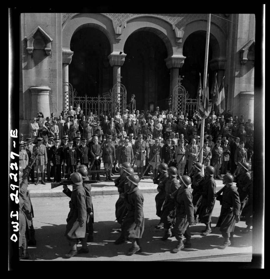 Tunis, Tunisia. Allied troops entering the city8d29833r