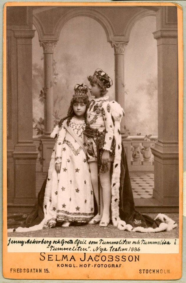 Tummeliten, Nya teatern 1886. Rollporträtt - SMV - H1 052