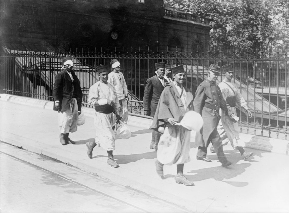 Turcos, Wounded at Charleroi, in Paris (LOC)