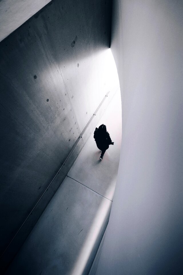 People walking wall