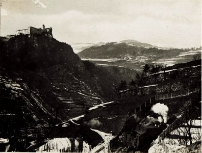 Tunnel I, km 1,2 mit Kloster Säben. (BildID 15574773)