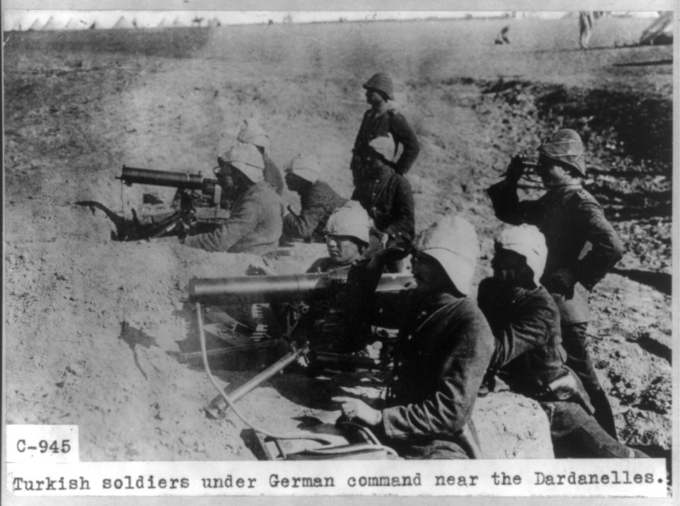 Turkish soldiers under German command near the Dardanelles LCCN2010646029