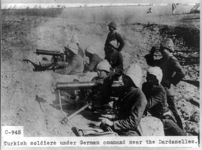 Turkish soldiers under German command near the Dardanelles LCCN2010646029