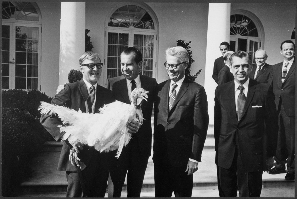 Turkey presentation for Thanksgiving - NARA - 194663
