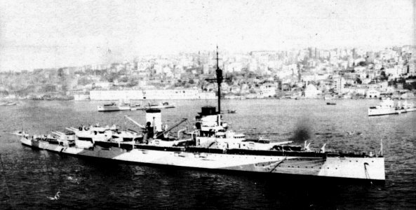 Turkish battlecruiser Yavuz at Istanbul in 1947