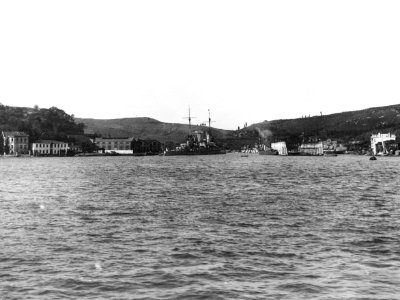 Turkish battlecruiser Yavuz in port c1919