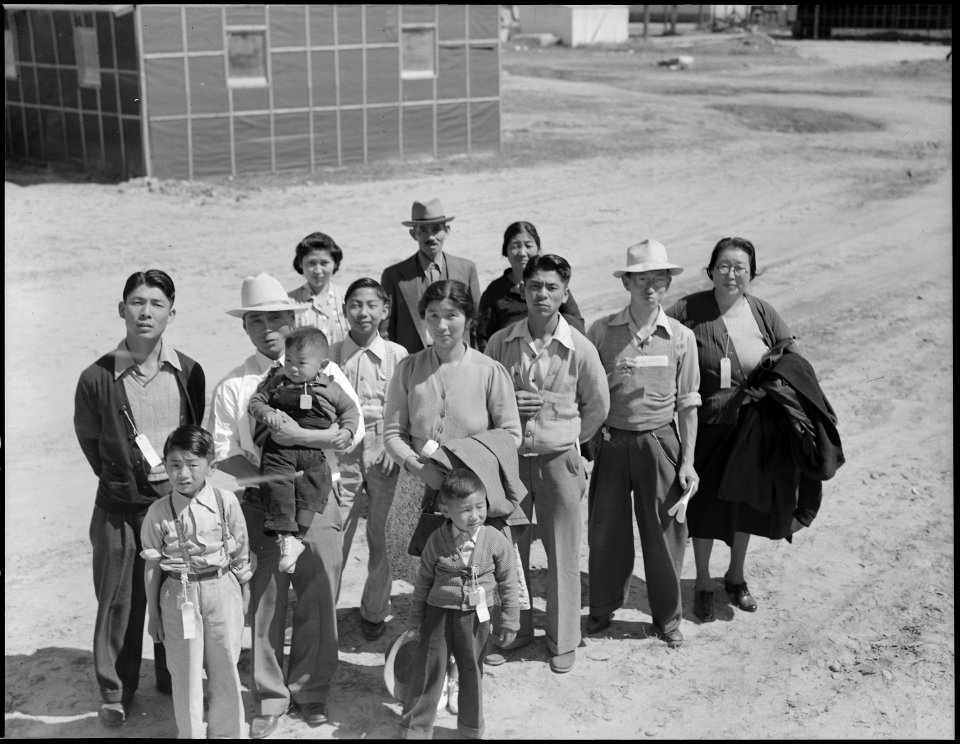 Turlock, California. Members of the Esaki family at Turlock assembly center. The parents, who came . . . - NARA - 537635