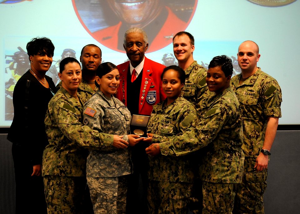 Tuskegee Airman visits JTF-CS for Black History Month celebration 130222-N-VJ282-004