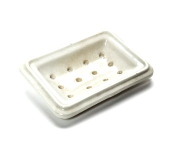 Tvålkoppsil av vitglaserat flintporslin, 1800-tal - Skoklosters slott - 108371