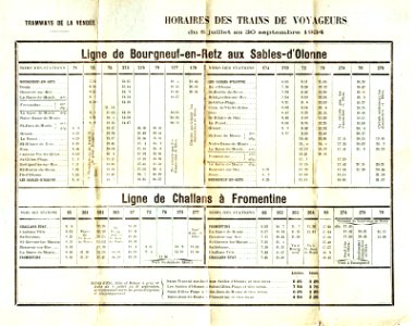 TV horaires été 1934 verso photo