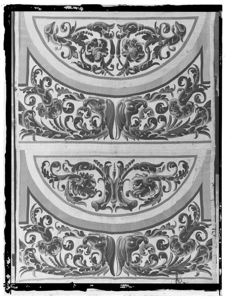 Två tapeter av ull och silke i gobelängteknik - Skoklosters slott - 17382-negative