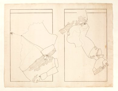 Två kartor över gårdar - Skoklosters slott - 98080