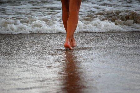 Beach feet sand photo