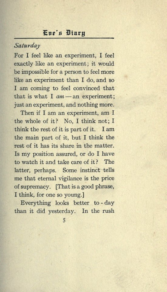 Twain - Eve's Diary, p. 005