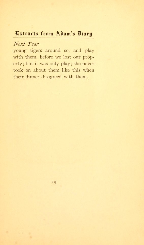 Twain - Extracts from Adam's Diary, p. 59