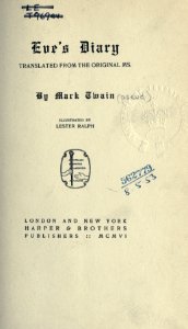 Twain - Eve's Diary, p. xiii